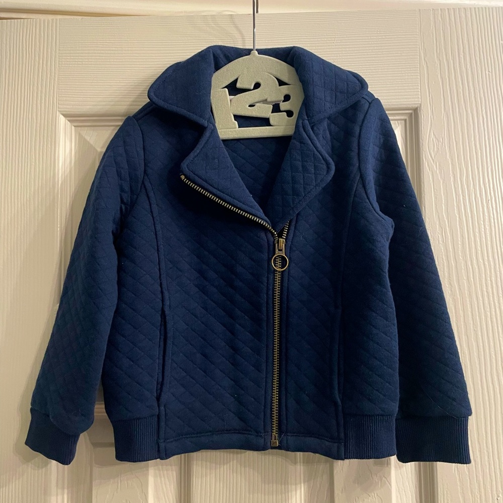 French Monoprix cotton quilted girls moto jacket